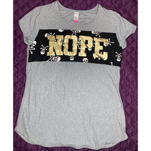 Skull Crossbones Nope Womens Tee XL